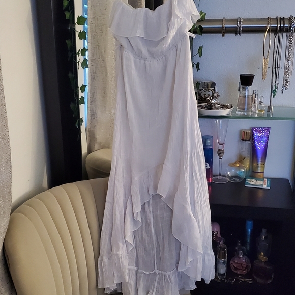💕 Country Chic 💕 White Flowy Dress - Picture 3 of 4